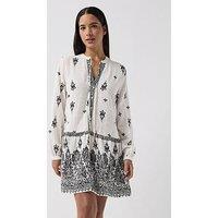 Only Onlalma L/S Short Dress Wvn Noos - White