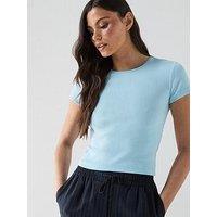 Vero Moda Vmchloe Short Sleeve Top - Blue