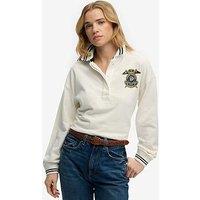 Superdry Crest Rugby Top - White