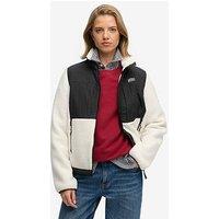 Superdry Polar Fleece Hybrid Trekker - White