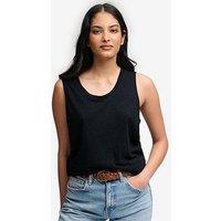 Superdry Scoop Neck Tank - Navy