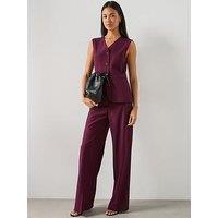 Mango Long Suit-Style Jumpsuit - Purple