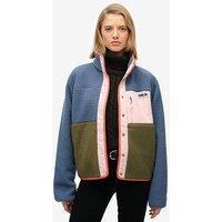 Superdry Colour Block Fleece Jacket - Blue