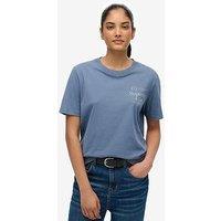 Superdry Luxe Casual Relaxed T-Shirt - Blue