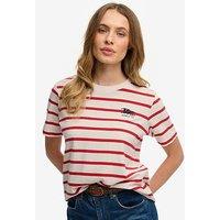 Superdry Heritage Hamptons Stripe T-Shirt - Red