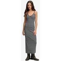 Superdry Stripe Rib Jersey Maxi Dress - Blue