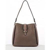 Luella Grey Flora Large Weave Hobo In Peat