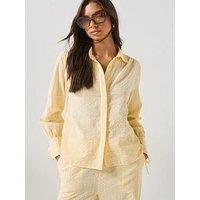 Vero Moda Vmelena Long Sleeve Stripe Shirt Wvn - Yellow