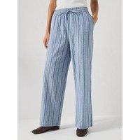 Vero Moda Vmelena Hw Stripe Pant Wvn - Blue