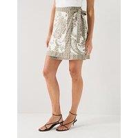 Only Onlleya Belt Wrap Short Skirt - Green