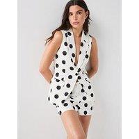 Only Viesta Linen Waistcoat - White