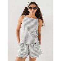 Pieces Pcbillo Hw Pull Up Shorts Dnm - Blue