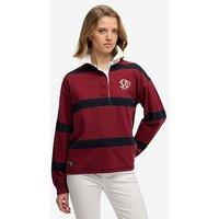 Superdry Heritage Stripe Rugby Top - Red