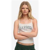 Superdry Athletic Essentials Graphic Print Cami Top - Grey