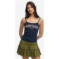 Superdry Athletic Essentials Graphic Print Cami Top - Blue