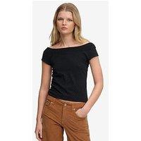 Superdry Ath Off Shoulder Pattern Top