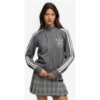 Superdry Athletic Essentials Zip Through Track Top - Grey