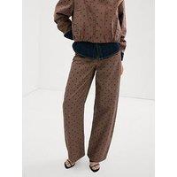 Mango Polka Dot Balloon Jeans - Brown