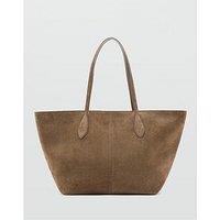 Mango Suede Shopper Bag - Brown