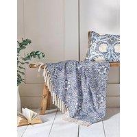 William Morris At Home Marigold Indigo Blue Throw 130Cm X 170Cm