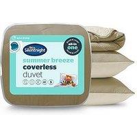 Silentnight Silentnight Cooling Summer Breeze Seersucker Coverless Duvet - 2.5 Tog Sage & Cream