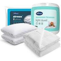 Silentnight Summer Breeze 4.5 Tog And Airmax Pillow Pair Summer Bundle - Double