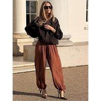 Friends Like These Satin Tie Side Balloon Trouser