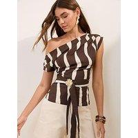 Friends Like These Asym Hardware Stripe Top (Co-Ord)