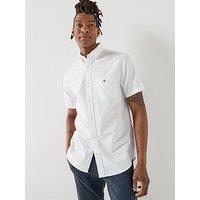 Gant Regular Fit Classic Oxford Short Sleeve Shirt - White