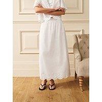 Laura Ashley Broderie Co-Ord Skirt - White