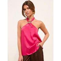 Friends Like These Halter Hardware Top - Pink