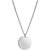 The Love Collection Stainless Steel Personalised Disc Pendant