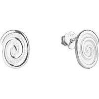 The Love Collection Sterling Silver Swirl Studs