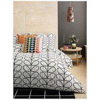 Orla Kiely Linear Stem 100% Cotton Charcoal Quilt Set