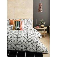 Orla Kiely Linear Stem 100% Cotton Charcoal Fitted Sheet