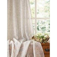 William Morris At Home Sunflower Voile Slot Top Sheer Panel Curtain Natural