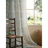 William Morris At Home Strawberry Thief Voile Slot Top Sheer Panel Curtain Hessian