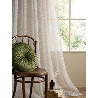 William Morris At Home Original Willow Voile Slot Top Sheer Panel Curtain Linen