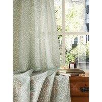William Morris At Home Original Willow Voile Slot Top Sheer Panel Curtain Sage