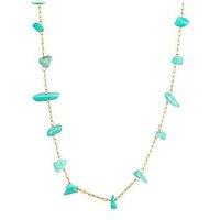 The Love Collection 18Ct Gold Pvd Plated Waterproof Stainless Steel Green Gemstone Necklace