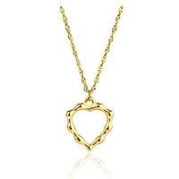 The Love Collection 18Ct Gold Pvd Plated Waterproof Stainless Steel Molten Heart Necklace