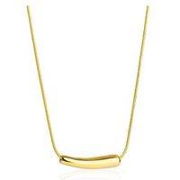 The Love Collection 18Ct Gold Pvd Plated Waterproof Stainless Steel Tube & Chain Necklace