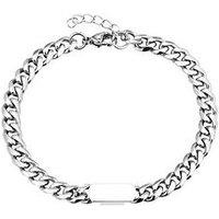 The Love Collection Gent'S Curb Adjustable Personalised Bracelet