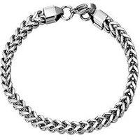 The Love Collection Men'S Stainless Steel Chunky Curb Bracelet