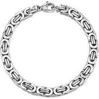 The Love Collection Men'S Stainless Steel Byzantine Bracelet