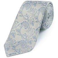 Skopes Stone/Blue Floral Silk Tie