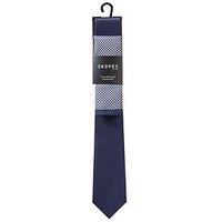 Skopes Navy Geo Tie & Pocket Square Set