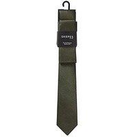 Skopes Olive Textured Tie & Pocket Square Set