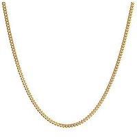 The Love Collection Gold Plated Sterling Silver 24" Curb Necklace Chain