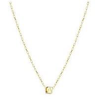 The Love Collection Gold Plated Sterling Silver Alphabet Slider Charm With Box Chain